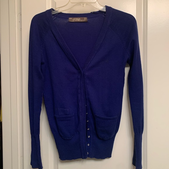 Bright Royal Blue Snap-button Cardigan (Med) - Picture 2 of 11